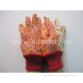 Flower Cotton Back Mini Dots on Palm Garden Glove (DGS301)